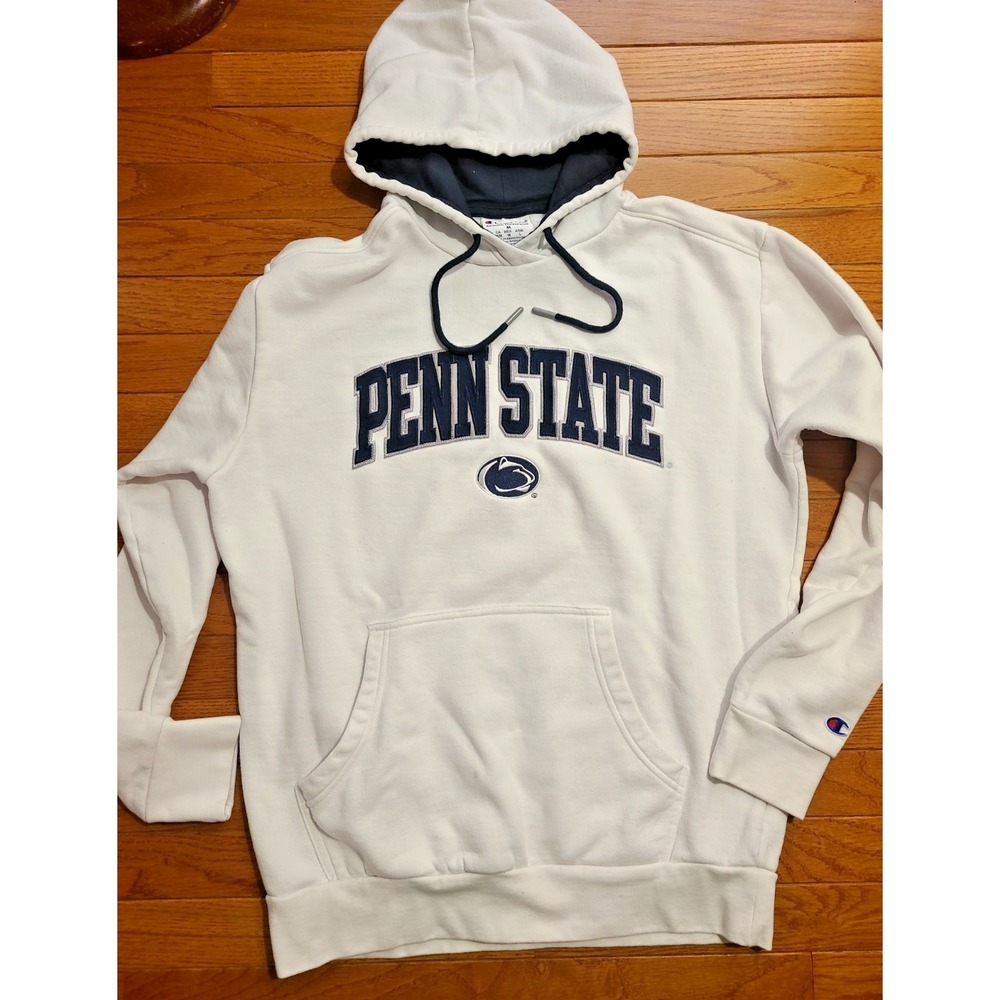 Penn State University Champion Hoodie Sweatshirt Pullover Collegiate SEWN LOGO M